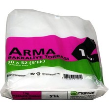 Uravas Store Arma Şeffaf Bakkaliye Torbası (Poşeti) 5'lik 30 x 52