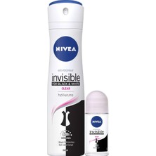 Uravas Store Nıvea B&w Clear Kadın Sprey 150 ml + B&w Clear Kadın Mini Rollon 25 ml 2 Paket (2 x 175 Ml)