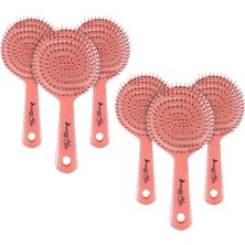 Uravas Store Üç Boyutlu Oval Saç Fırçası Pembe x 6 Adet