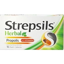 Uravas Store Strepsıls Herbal Propolis + C Vitaminli 16 Pastil 76140