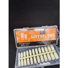 Uravas Store Fontenay 240'LI Soft Jel Tips & Yeni Nesil Kullanımı Kolay Yumuşak Jel Tips T-186 Şeffaf