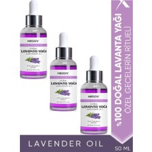 Uravas Store Nedox Lavanta Yağı 3 ADET%100 Doğal Bitkisel Özel Gecelerin Ritueli Lavender Oil 50 ml