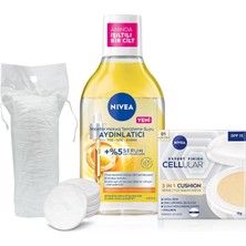 Uravas Store Micellar Makyaj Temizleme Suyu 400ML ve Cellular Expert Cushion Yüz Güneş Krem,açık Ton,pamuk Hediye