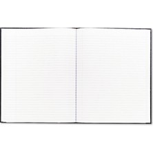 Uravas Store Blueline Şerit Yer Işaretli Yönetici Defteri, 1-Konu, Orta/üniversite Kuralı, Siyah Kapak, (75) 10,75 x 8,5 Yaprak