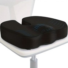 Uravas Store Ortopedik Oturma Minderi Visko Cocix Elastik Minder Basur Minderi Oturma Simidi Yastığı Hemoroid Yastık, Figiza, Siyah, Standart