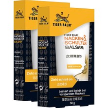 Uravas Store Tıger Balm Boyun ve Omuz Balsamı – Boyun ve Omuz Bölgesindeki Gerginliklerde Doğal Balsam – Bakım Sağlayan Sürtünme – 2 x 50 G