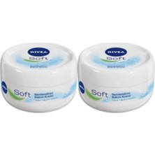 Uravas Store Nivea Soft Nemlendirici Vücut Bakım Kremi 200ML, El Yüz Vücut, E Vitamini, Jojoba Yağı, 2 Adet