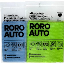 Uravas Store Olimpos 2'li Mikrofiber Cam ve Jant Silme Bezi 40 x 40 cm