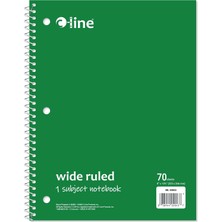 Uravas Store C-Line 1 Konu Defteri, 20 x 20-1/2 Inç, Geniş Çizgili, Yeşil, 70 Yaprak