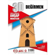 Uravas Store Alsa 3D Ahşap Maket Yap Boya Değirmen, 44567812373