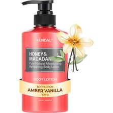 Uravas Store Kundal, Nemlendirici ve Besleyici Vücut Losyonu Honey&macadamia Pure Body Lotion 500ML(AMBER Vanilla)