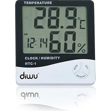 Uravas Store Diwu Htc-1 Saatli Nem Ölçer ve Termometre