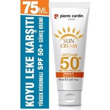 Uravas Store Pierre Cardin Spf 50 Leke Karşıtı Yüksek Koruyucu Yüz Güneş Kremi 75 ml Normal ve Kuru Ciltler Için