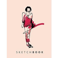 Uravas Store Sketchbook: Fashion Moda Design Background, Large Blank Sketchbook For Girls, 120 Pages, 8.5" x 11", For Drawing, Sketching & Crayon Coloring
