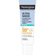 Uravas Store Neutrogena Ultra Sheer Oil Control Fluid SPF50+ Yüz Güneş Koruyucu 50 ml