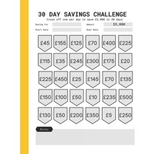 Uravas Store Independently Published 30 Day Money Challenge Tracker: £5k Savings Challenge In A Month - Daily Bingo Money Saving Chart To Help You Save 5,000 Pounds Sterling