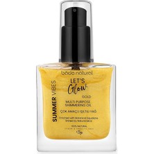 Uravas Store Bade Natural Işıltılı Yağ Gold 50 ml Bitkisel Skualan Içerikli Çok Amaçlı Nemlendirici