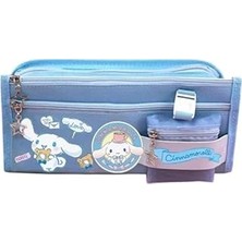 Uravas Store Sanrio Cinnamoroll Mavi Yüksek Kapasiteli Çok Gözlü Kalemlik Kalem Kutusu