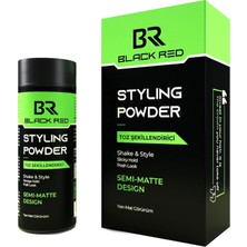 Uravas Store Black & Red Saç Şekillendirici Toz Wax Hacimli ve Yarı Mat Görünüm - Semi Matte Toz Wax - 20G