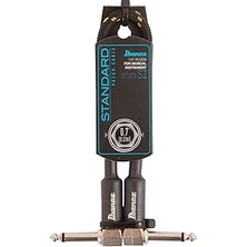 Uravas Store Ibanez Sı Serisi (Standart) Enstrüman Kablosu - Patch Kablosu 2 Açılı Fiş Dokuma - Jak - Jak - Siyah x Yeşil - 0,21 M / 0,7 Ft (SI07P-BG)