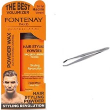Uravas Store Fontenay Saç Şekillendirici Pudra Toz Wax Ultra Strong Turuncu + Cımbız NO:209 2'li Set