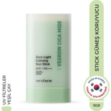 Uravas Store Vegrow Cica Mide Zero Light Sun Stick SPF50 Yüksek Koruma Stick Güneş Koruyucu Vegan Kore 19G