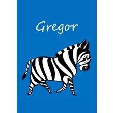 Uravas Store Gregor: Individualisiertes Malbuch / Notizbuch / Tagebuch - Zebra - A4 - Blanko