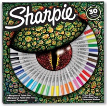 Uravas Store Sharpie Fine Permanent Markör 30'lu Karışık Kutu, Kertenkele