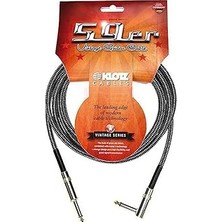 Uravas Store Klotz Vintage 59ER Siyah-Beyaz Örgülü Gitar Kablo 4,5m