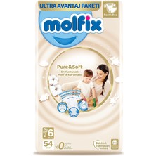 Uravas Store Molfix Pure&soft Ultra Avantaj Paketi Extra Large 6 Beden Bebek Bezi (1 x 54 Adet)