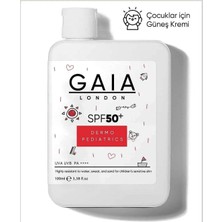 Uravas Store Gaia London Çocuklar Için Cildi Için Suya, Tere ve Kuma Karşı Çok Dayanıklı 50SPF Uva/uvb 100ML Güneş Kremi