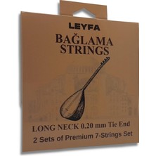Uravas Store Leyfa Uzun Sap Bağlama Teli Saz 2'li Set