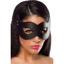 Uravas Store Erotica Siyah Özel Üretim Peluşlu Deri Maske