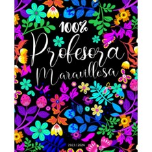 Uravas Store Agenda Profesora 2023 2024: Regalo Para Profesora Y Maestra | Cuaderno Del Profesor 2023 2024 | Una Semana En 2 Páginas | De Agosto De 2023 A Julio De 2024 | Flor |