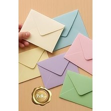 Uravas Store 30 Adet Karışık Pastel Renkli Minik Zarf Seti (7x9) | A. Sarı, Su Yeşili, A. Mavi, Krem, Lila, A. Pembe Zarflar, Harçlık Zarfı, Kartvizit Zarfı, Davet Kartı Zarfları