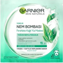 Uravas Store Garnier Kağıt Yüz Maskesi Ferahlatıcı Nem Bombası 28 gr