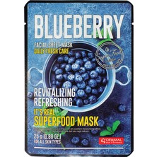Uravas Store Dermal Its Real Superfood Blueberry Yenileyici Yüz Maskesi Karma Tek Ebat