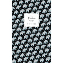 Uravas Store Elephant Notebook - Ruled Pages - 5x8 - Premium: (Night Blue Edition) Fun Notebook 96 Ruled/lined Pages (5x8 Inches / 12.7X20.3CM / Junior Legal Pad / Nearly A5)
