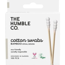 Uravas Store The Humble Co. Humble Brush Bamboo Cotton Swabs Spiral White- Spiral Kulak Çubuğu Beyaz, Çevre Dostu Pamuklu Kulak Çubukları, Plastik Içermeyen Ambalaj, Doğal Renkli Pamuktan Kulak Çubukları