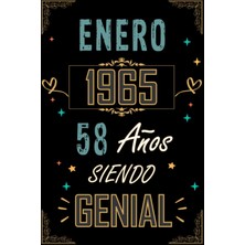 Uravas Store Cuaderno, Enero 1965 58 Años Sıendo Genıal: Regalo De 58 Cumpleaños Para Mujeres Y Hombres, Ideas De 58 Cumpleaños... Un Cumpleaños... Divertido, ... 58 Cumpleaños Para Él/ella. (Spanish Edition)