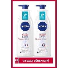 Uravas Store Nıvea Atopik Ciltler Için Vücut Serumu Repair & Care 400 ml X2 Adet,çok Kuru Cilt,72 Saat Nemlendirme
