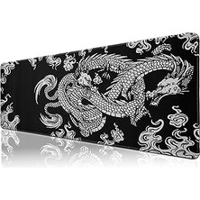 Uravas Store Klasse Pro - 4 Farklı Model Dikişli Kenar 100X50 cm Oyuncu Gaming Mouse Pad (Dragon Knot)