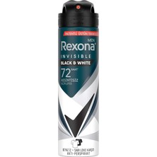 Uravas Store Rexona Men Erkek Sprey Deodorant Invisible Black & White 150 ml