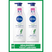 Uravas Store Nıvea Aloe Vera Vücut Losyonu, Normal/kuru Ciltler, Derinlemesine Nemlendirici SERUM,400 ml X2 Adet