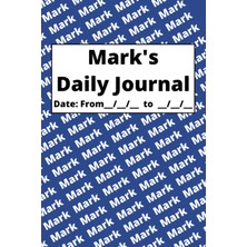 Uravas Store Independently Published Personalized Daily Journal - Mark: Blue Cover
