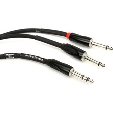 Uravas Store Roland Black-Serisi Bağlantı Eklemesi/split Kablo – 6,3-Mm-Trs- 2x 6,3-Mm Jak, Uzunluk: 1,5m – RCC-5-TR28V2
