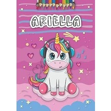 Uravas Store Ariella: Personalized Coloring Book For Ariella | Theme: Unicorn | Birthday Gift For Girl, Daughter ... | Ages: 4-8 | 25 Unicorn Designs With Name Ariella, Large Size A4 (Ca. 8.5 x 11 Inches)