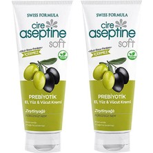 Uravas Store Cire Aseptine Soft Prebiyotik Nemlendirici Bakım Kremi Zeytinyağlı 75 ml x 2 Adet