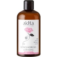 Uravas Store Akita% 100 Doğal Yüksek Koruma Güneş Losyonu SPF40 Gül 250ML