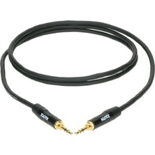 Uravas Store Klotz Pro Altın Uçlu Mini Jack Stereo Aux Kablo Siyah 3m